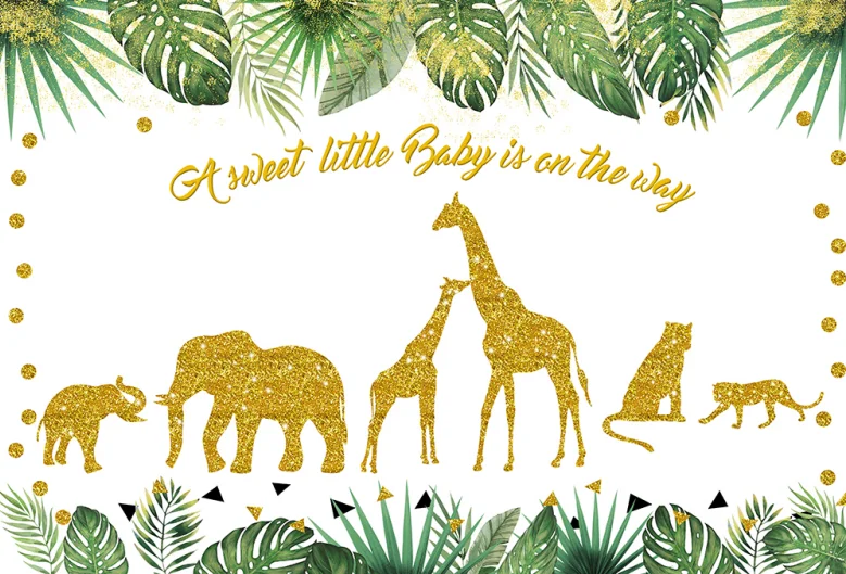 

Safari Jungle forest wild one animals Photography Background Baby Desserts Table Party Decor Photo Backdrop Studio Photocalls