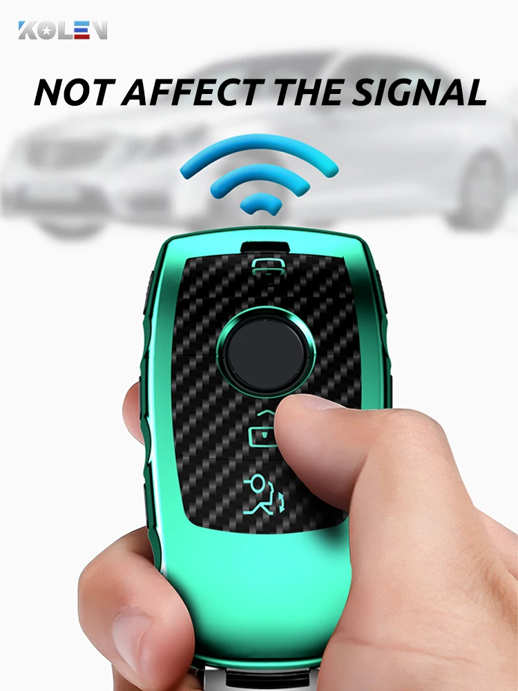 Чехол для автомобильного ключа с узором из углеродного волокна чехол Mercedes Benz E S