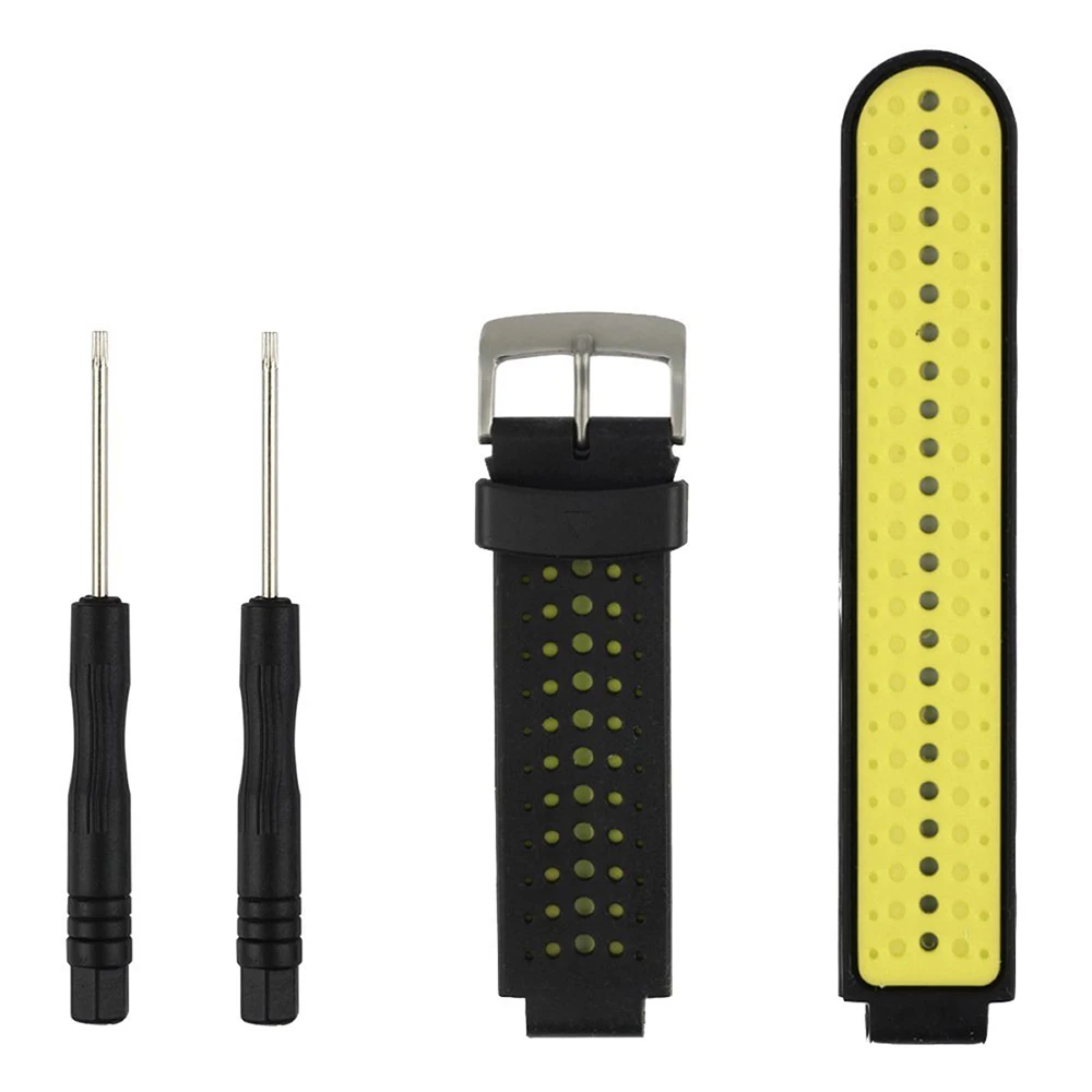 yellow 230HS) замена мягкий силиконовый спортивный ремешок для смарт-часов Garmin Forerunner 220/230/235/620/630/735XT/235Lite Смарт-часы полос - Цвет: yellow