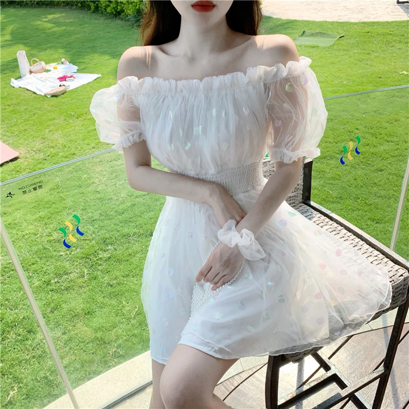 

Fashion Fairy Dress Tea Party Lolita Dress Sweet Lolita Doll Women's Summer Waist Hugging Medium-Length Dress