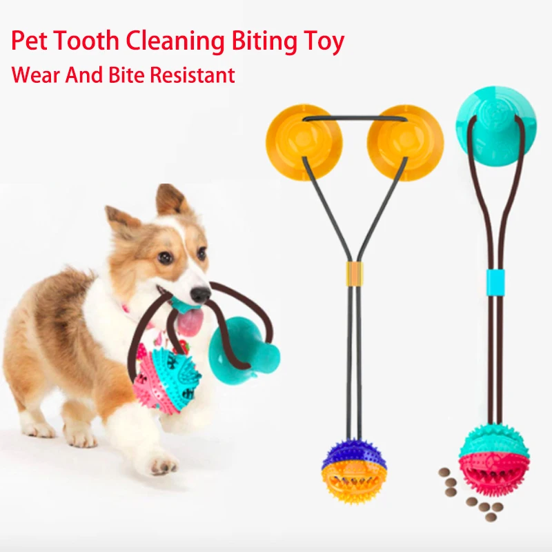 Присоска Tug Dog Toy с присоской Push эластичные веревки для чистки зубов домашних