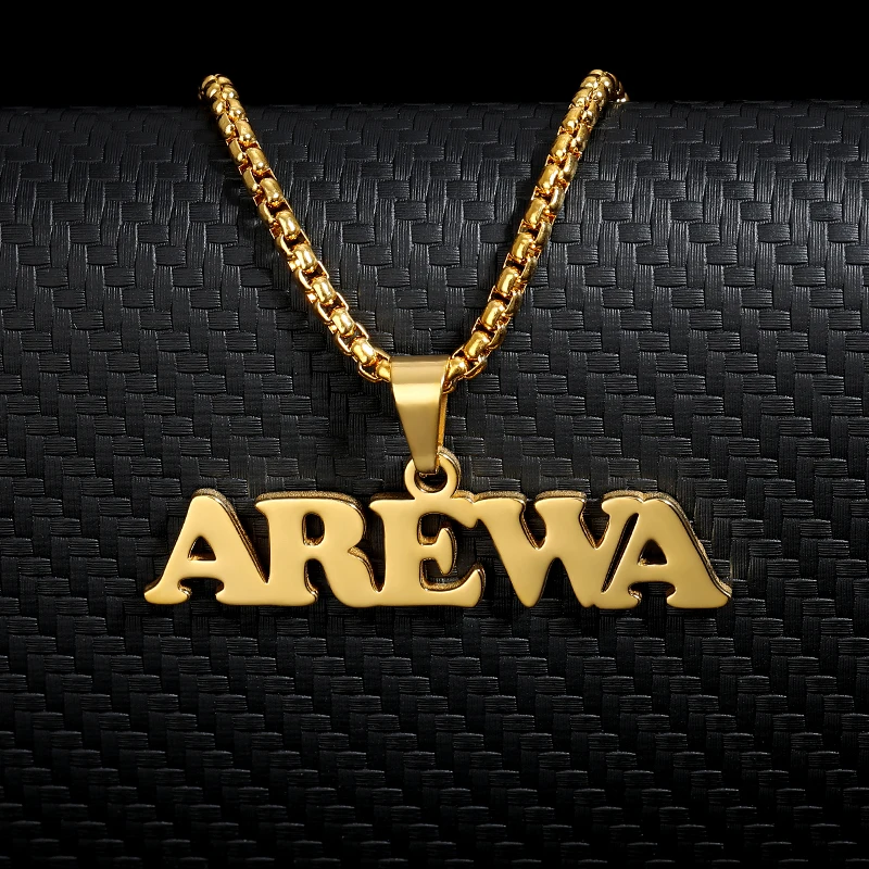 Ожерелье в стиле панк с двумя именами под заказ Женское и мужское модное