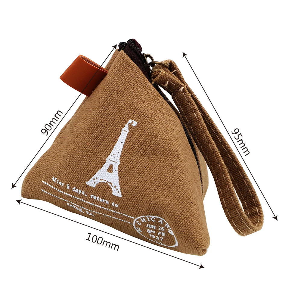 

Canvas Pocket Purse Pouch Women's Handbag Key Wallet Handheld Coin Wallet Bag Rice Dumpling Shape