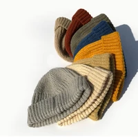 caluriri winter warm beanies casual short thread hip hop hat adult men beanie female wool knitted beanie skullcap elastic hats