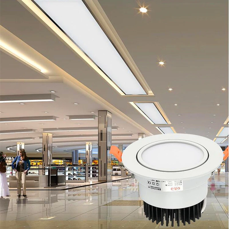 Downlights LED regulables 3W 5W 7W 9W 12W 15W COB LED lámpara de punto para techo luces AC110-220V luces empotrables de techo iluminación interior