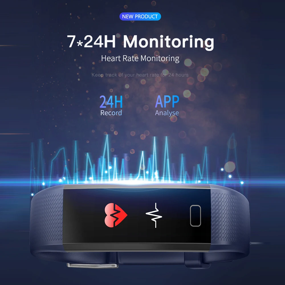 NTONPOWER Новый умный браслет с монитором сердечного ритма ЭКГ кровяное давление IP68