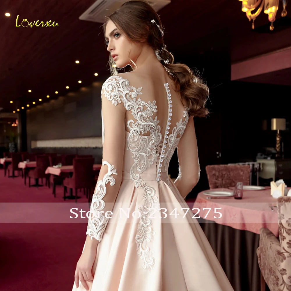 Женское кружевное свадебное платье Loverxu винтажное платье-трапеция с длинным