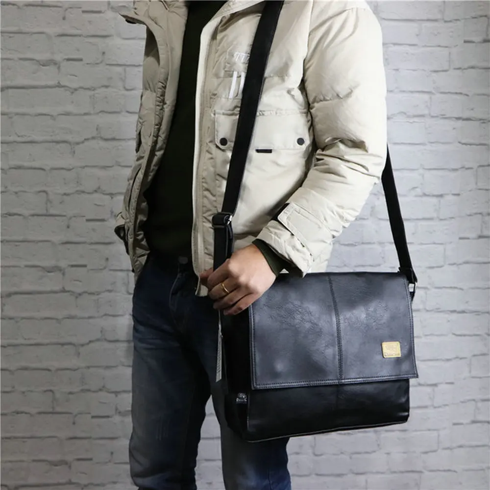 Трендовые мужские сумки на плечо повседневные мессенджеры вместительные