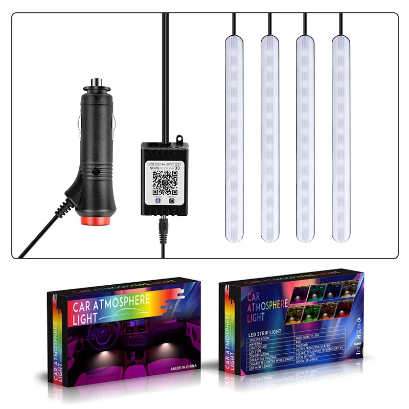 1 комплект 12LED RGB автомобиля декоративная интерьерная стенная Панель пола