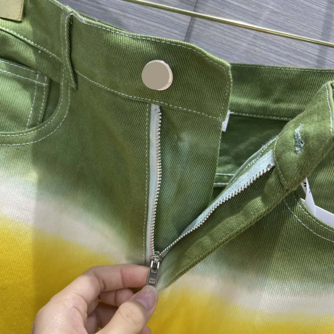

Handsome Contrast Jean Skirts for Women Summer 2021 New Luxury Brand High Waist Slim Skirts Streetwear Style Tie Dye Denim Skirt