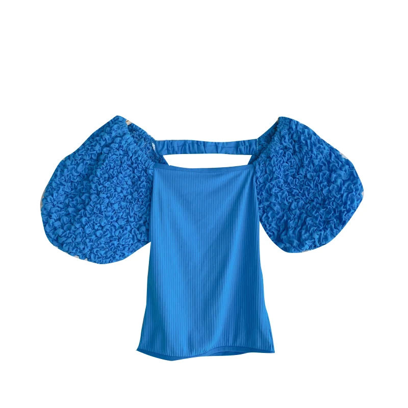 

Summer New Fashion Temperament Women's Puff Sleeve All-match Short Tops Women's Short Sleeve T-Shirts DK892