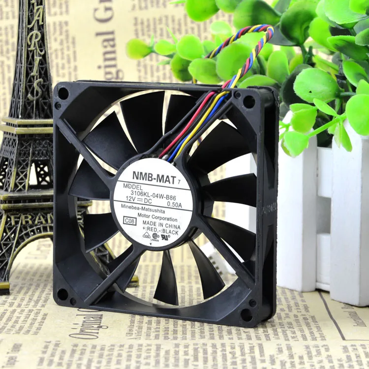 

NEW 3106KL-04W-B86 8015 12V 0.50A 8CM/ PWM Motor protection cooling