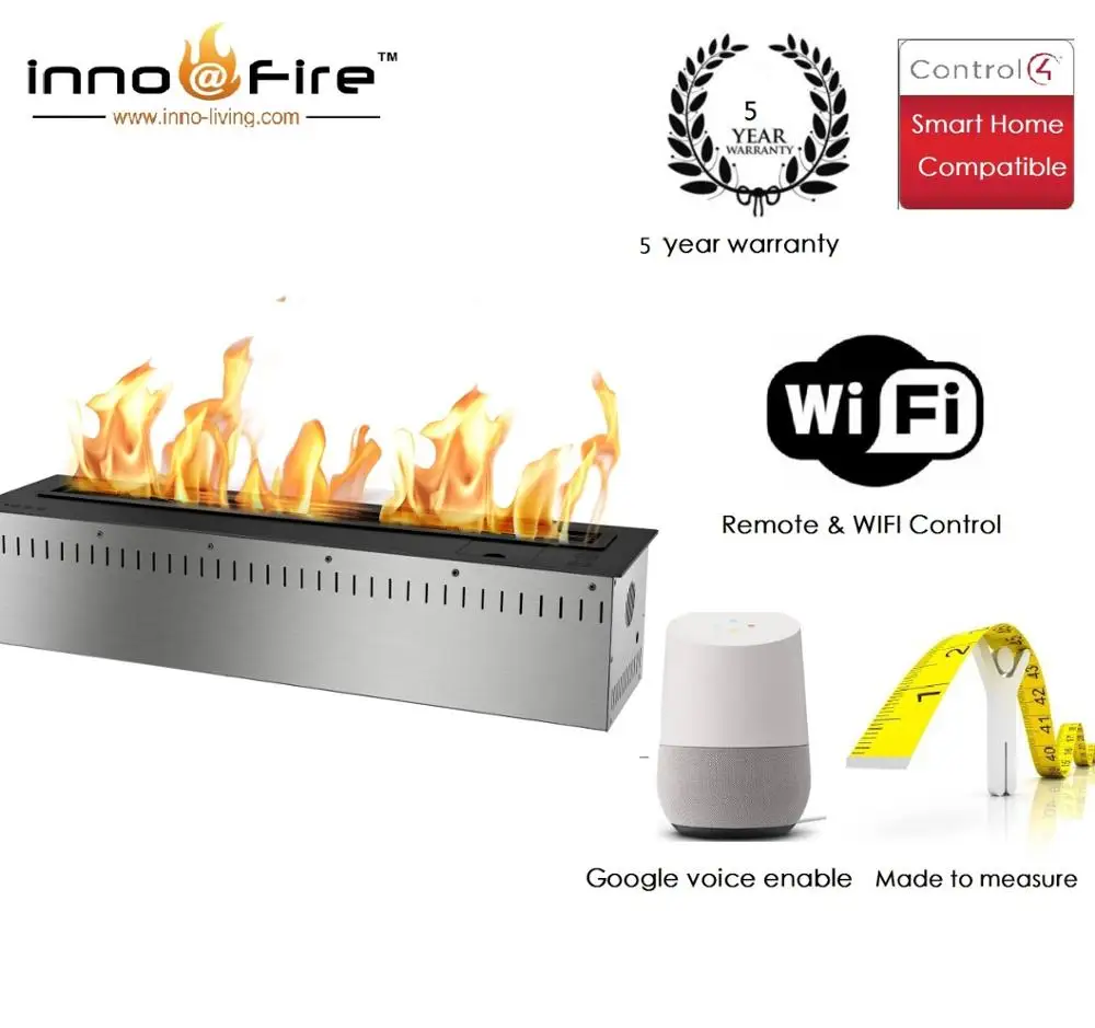 

Inno-Fire 30 inch L Remote control wifi intelligent silver or black bio ethanol kamin