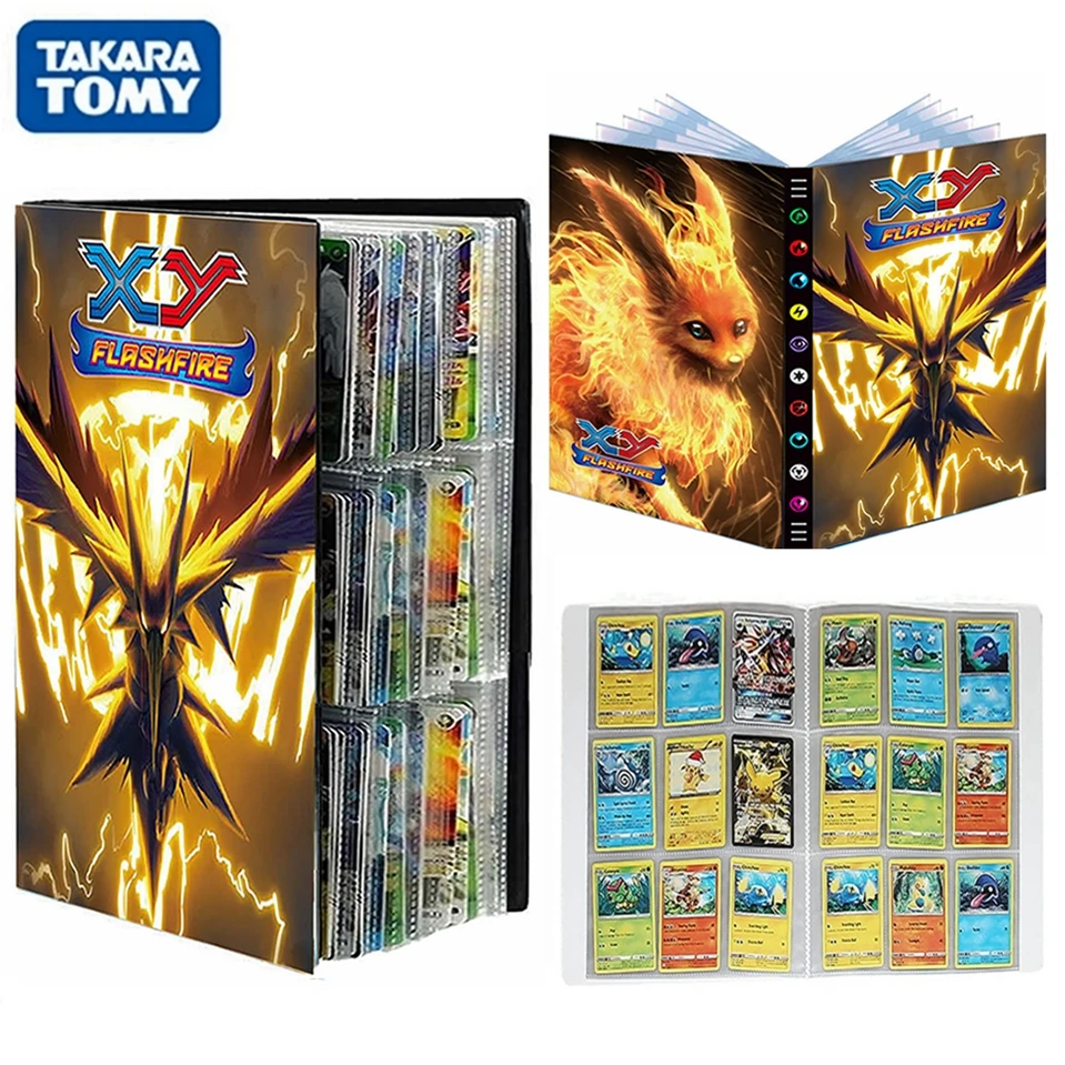 

Альбом для карт с покемоном, 9 карманов, 432 карт, игра в игру XY, держатель, аниме мультяшный Покемон, коллекционная папка, детская игрушка, пода...