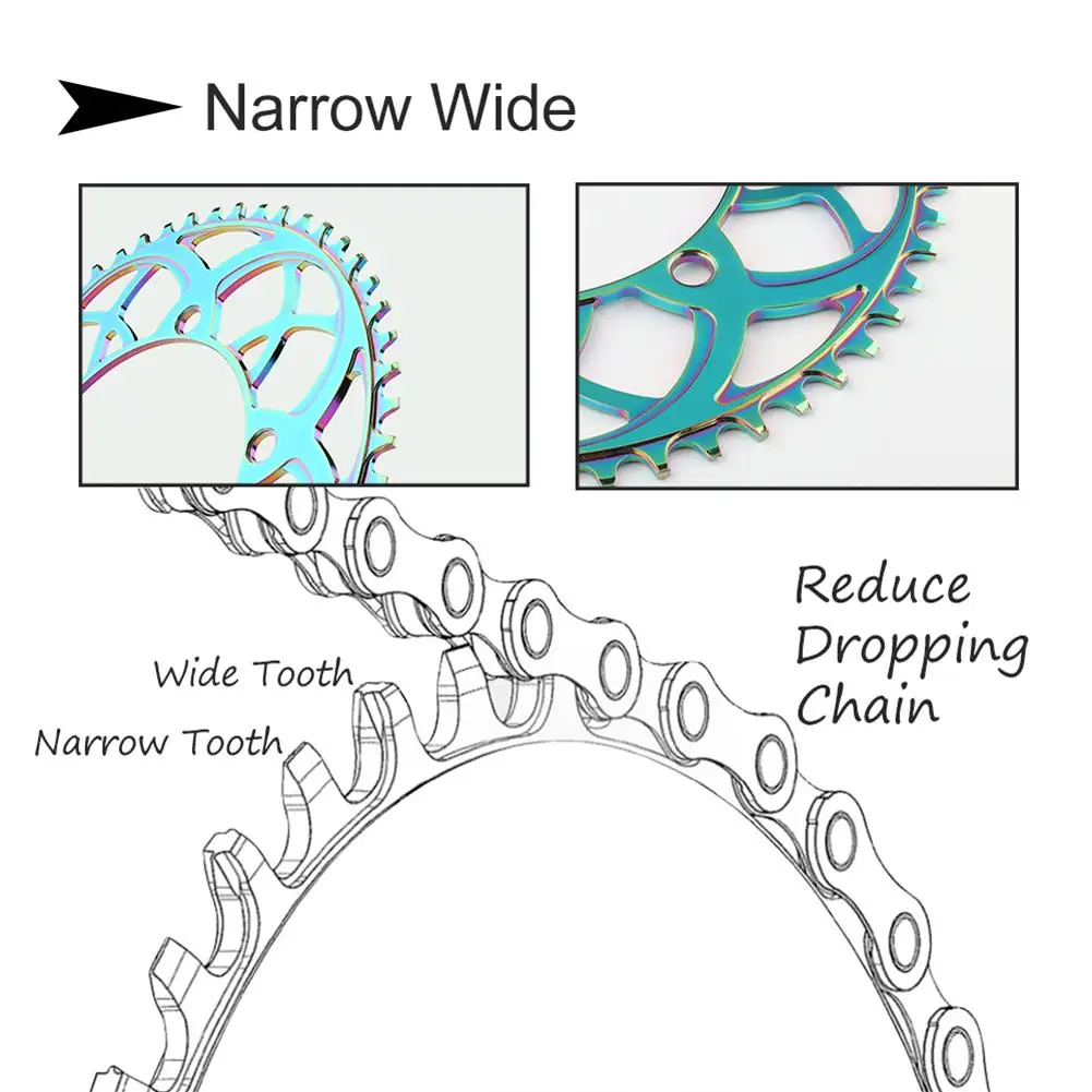Складной велосипед BMX цепь из алюминиевого сплава с широкими/узкими зубьями