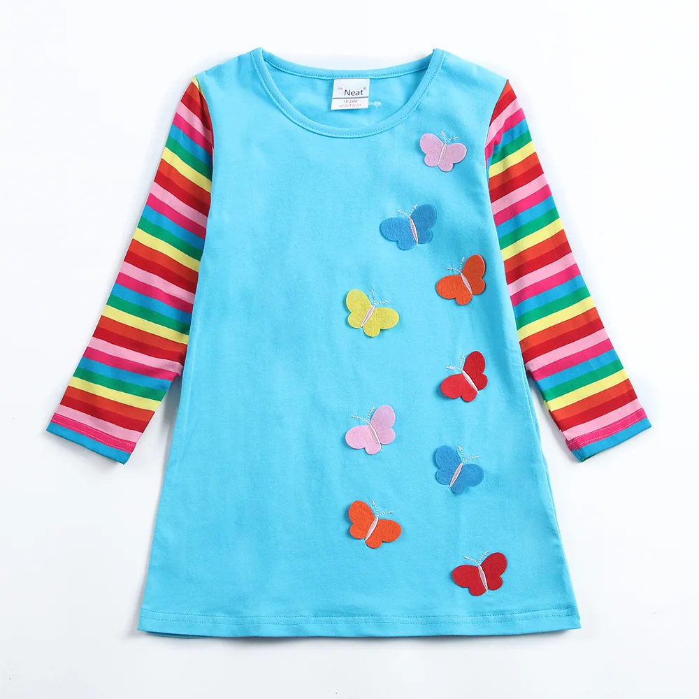 Хлопковое платье для девочек праздничное принцессы с единорогом маленьких