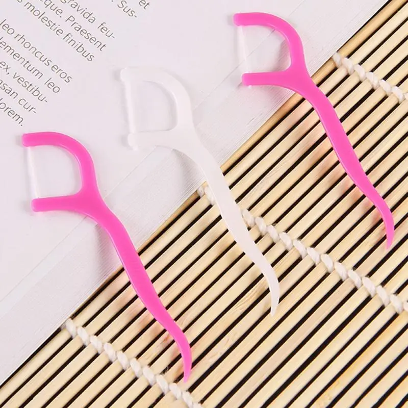 50 шт. нейлоновая нить охраны окружающей среды Одноразовые Бытовой зубочистка