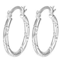 luxury women hoop earrings classic silver color statement earring fashion jewelry for female wedding anniversary gift
