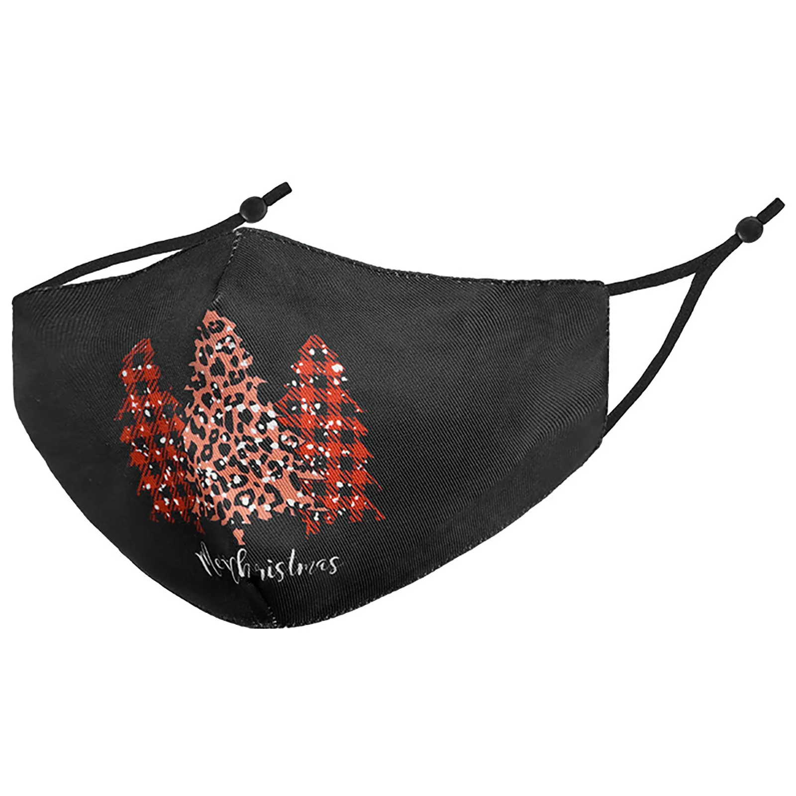 Маска для лица с рисунком рождественской елки Регулируемая Строительная