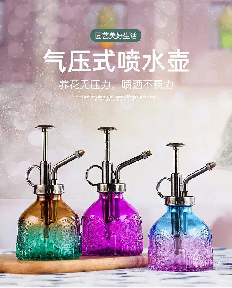 

Vintage pumpkin glass sprinkler colored watering jug spray color small spray jug gardening supplies