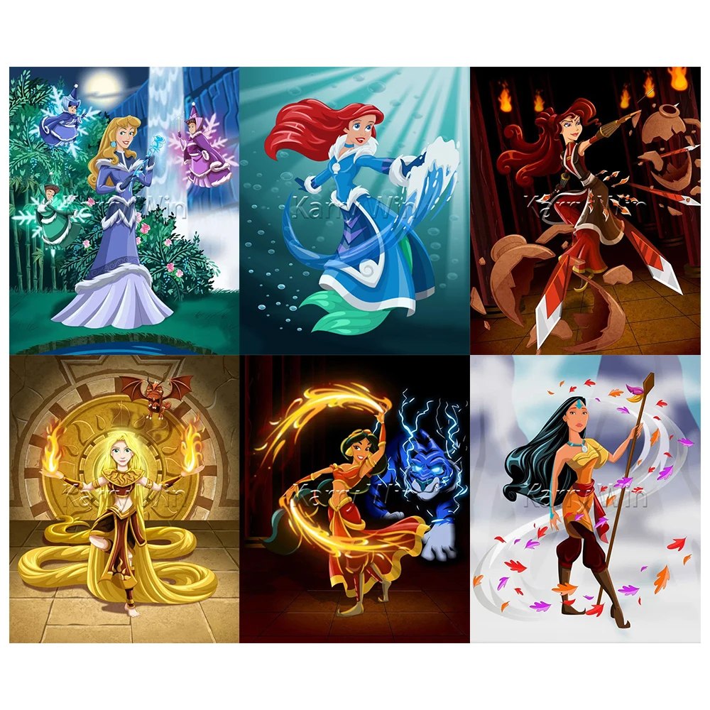 Алмазная живопись Аватар Принцессы Диснея Набор для вышивки 5D сделай сам