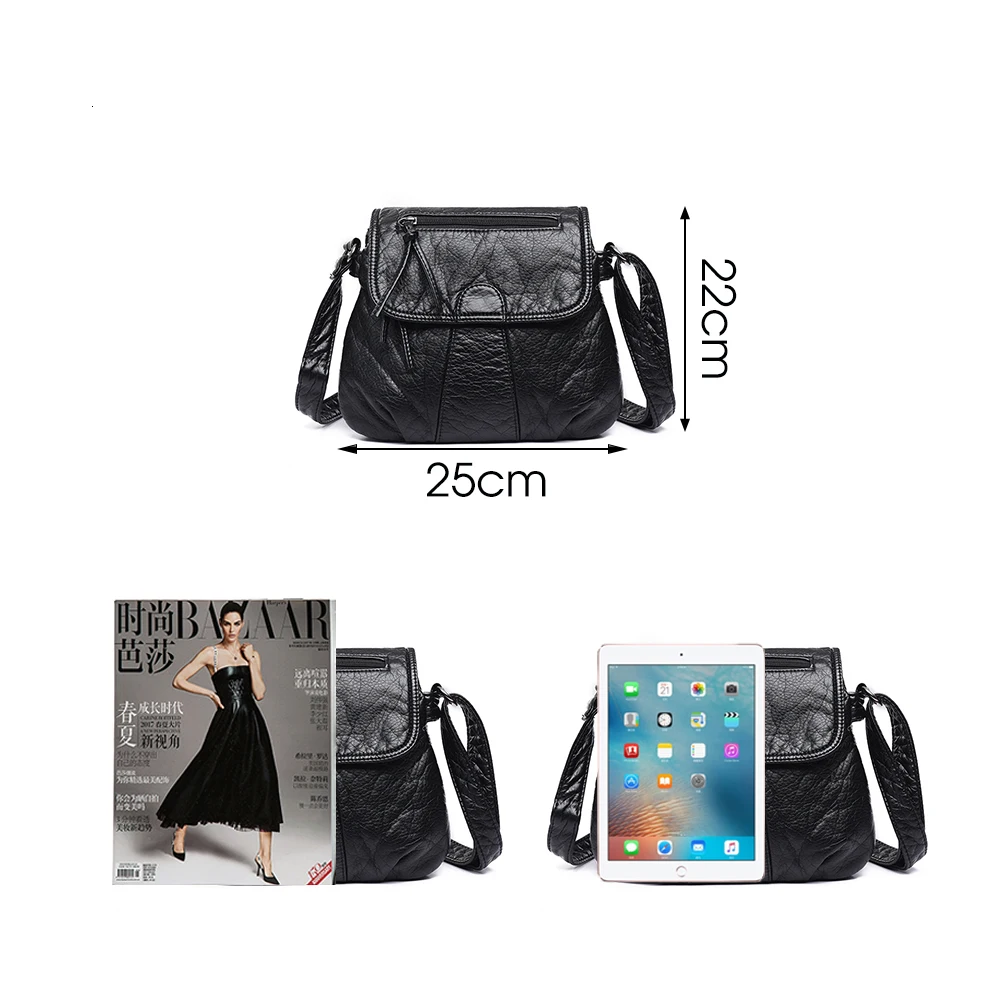 TTOU Soft Leather Women Messenger Crossbody Bag Retro Famale Shoulder Quality Lady Solid Handbag | Багаж и сумки