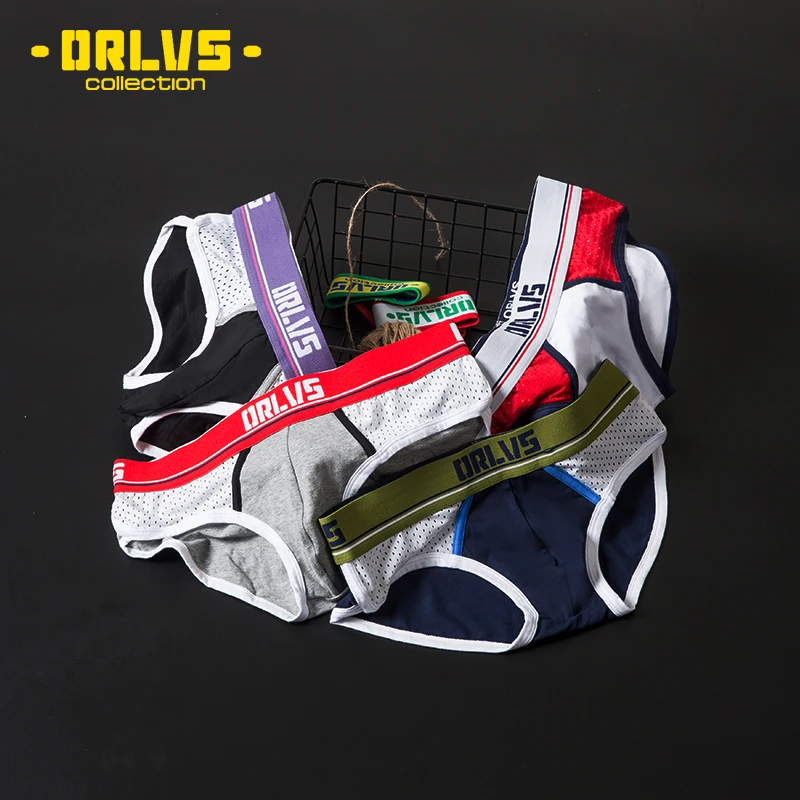 

ORLVS Brand Men Briefs Fashion Men Underwear Cotton U Pouch Low Waist Underpants Cueca Tanga Men Briefs Bikini Breathable