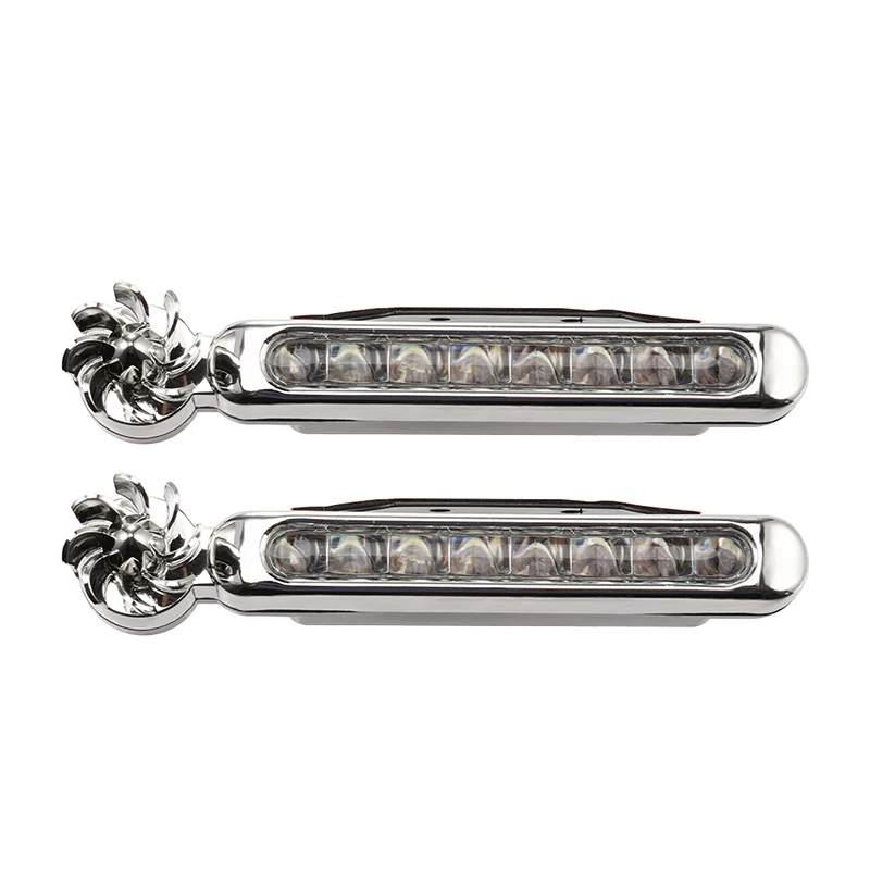 

Motorcycle Daytime Running Light Truck 8-LED Wind Powered Bulbs Auto White