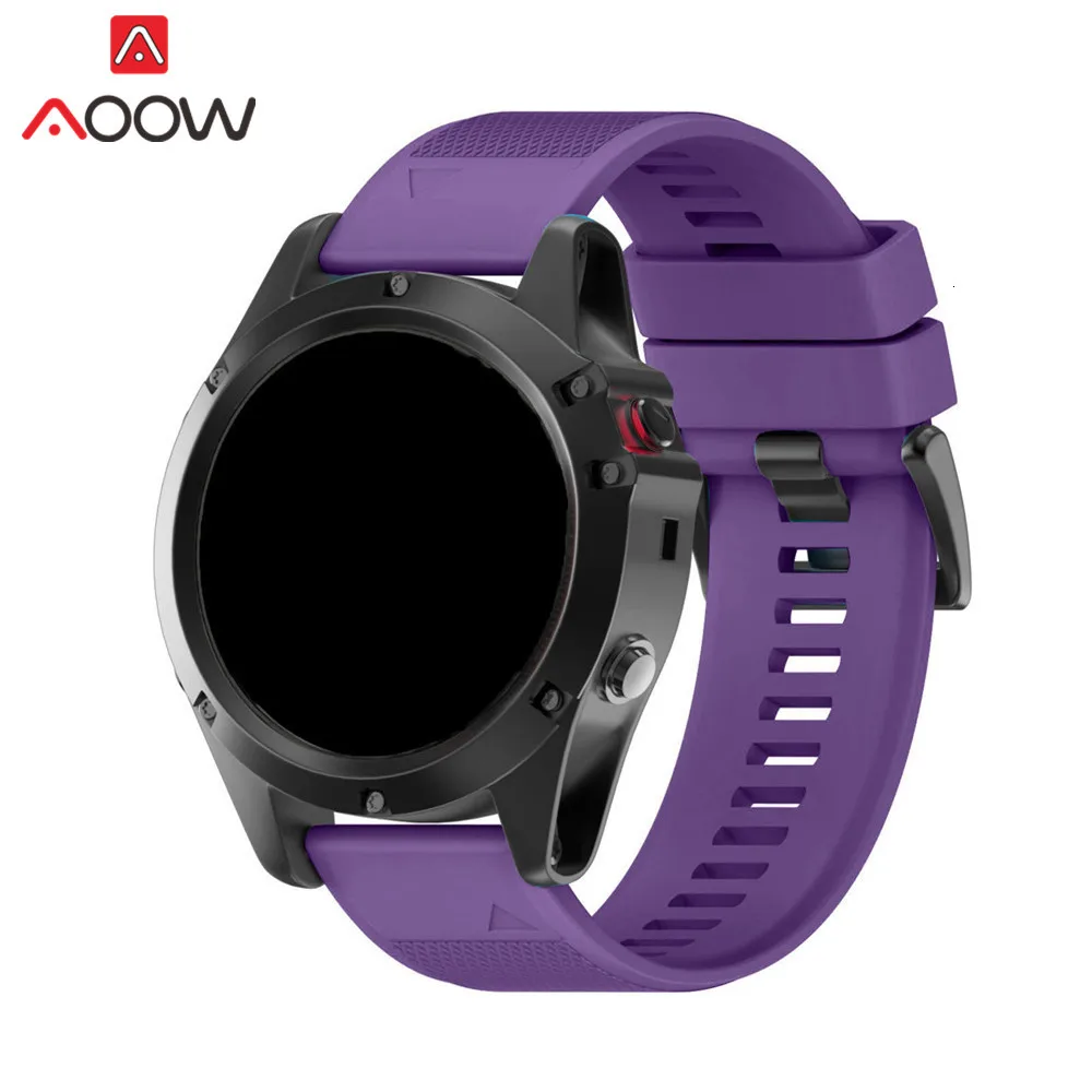 Мягкий силиконовый ремешок для наручных часов 22 мм 26 мм для Garmin fenix 3 HR fenix 5X fenix 3HR fenix5 D2 S60 Quick Release Easy fit