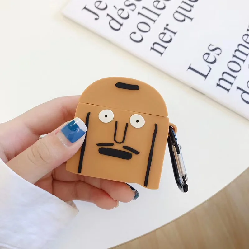 Мультфильм милый Король Лев 3D наушники защитная оболочка для airpods 2 чехол для Apple Bluetooth гарнитура крышка защита коробки