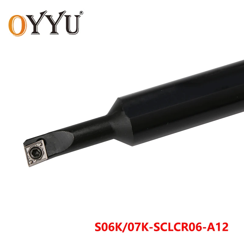 

Oyu S06K-SCLCR06 S07K-SCLCR06 A12 SCLCR 6 мм 7 мм Внутренний токарный инструмент держатель с ЧПУ карбидные вставки хвостовик расточной бар Использование CCMT06