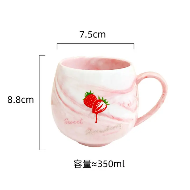 

Coffee Mug With Handle Ceramic Mug Travel Cup Student Cute Breakfast Cup Lemon Juice Mug Coffee Mugs Nordic Home Decor Gift350ML
