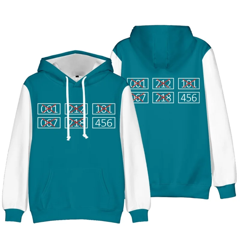 

Худи с 3D-принтом игры кальмар, детская повседневная одежда, уличный Свитшот высокого качества, топы, Осенний удобный пуловер в стиле хип-хоп