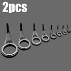 2 шт.компл. 3-23 мм направляющая для удочки с внутренним диаметром, керамический комплект для ремонта наконечников с круглым глазом, коробка для снастей, рыболовные аксессуары