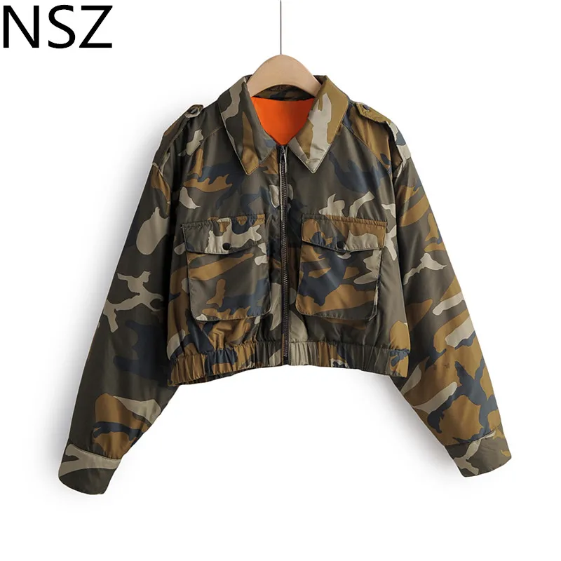 NSZ женские военные камуфляжные парки, куртка, тактика войны, зимние негабаритные короткие куртки с длинным рукавом, тактическая плотная верхняя одежда - Цвет: Армейский зеленый