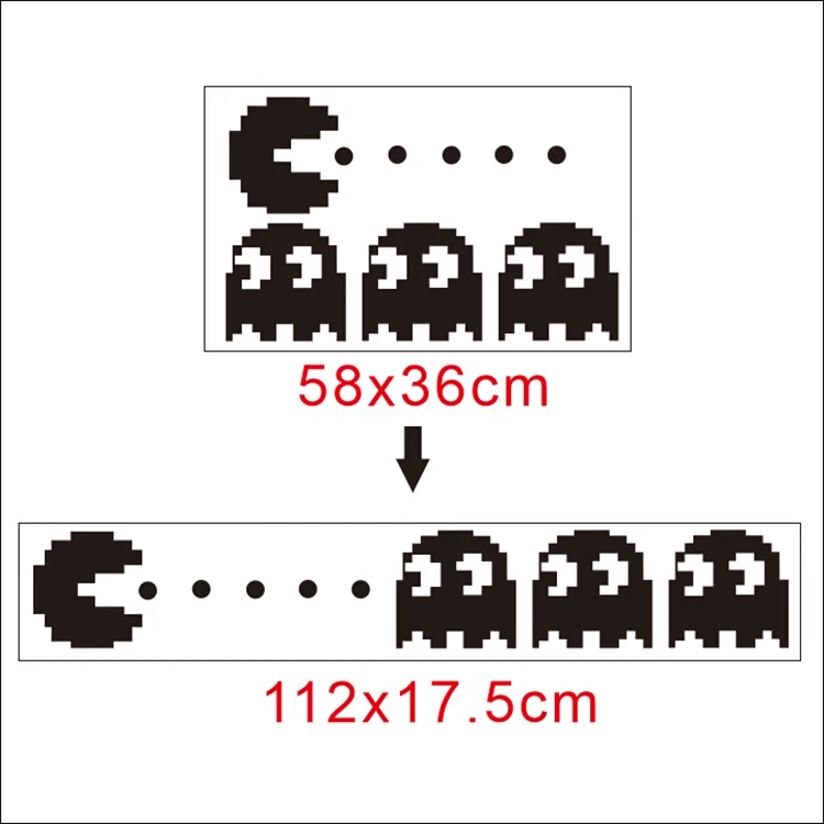 WJWY новые настенные наклейки Pacman для гостиной, спальни, домашний декор, детская комната, настенные наклейки, украшение для детской комнаты