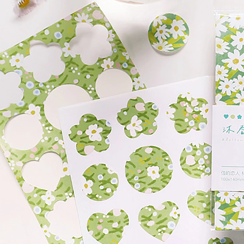 

Marker stickers Spring Garden Series ins small fresh hand account DIY decoration stickers 6 4 styles