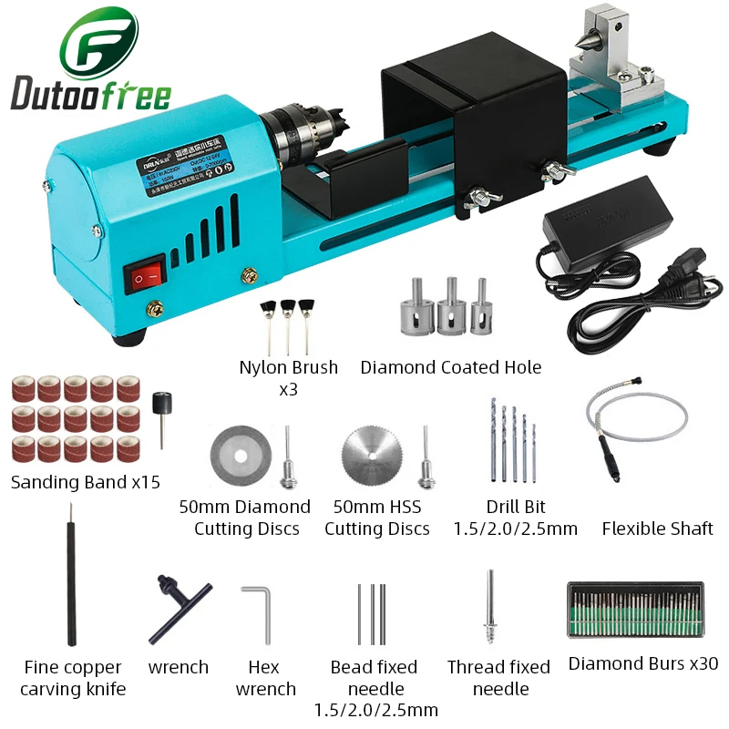 1 комплект 150 Вт Мини Токарный станок по дереву машины Скорость Регулируемый