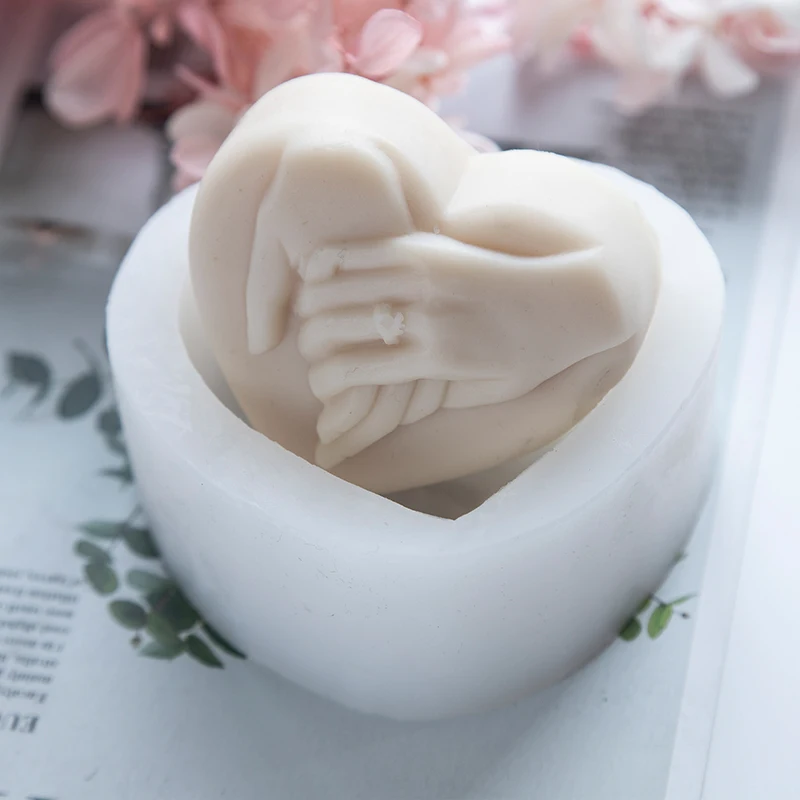 Форма для торта из карамели на День Благодарения в виде трехмерного сердца ручной работы из силикона для декорирования мыла и шоколада.