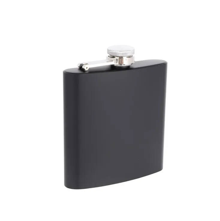 

6oz 7oz 8oz Gradient Color Portable Stainless Steel Hip Flask Flagon Whiskey Wine Pot Leather Cover Bottle Travel Drinkware