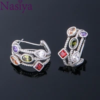 s925 sterling silver jewelry ear nails ear buckle retro hollow fashion womens earrings for party birthday gift