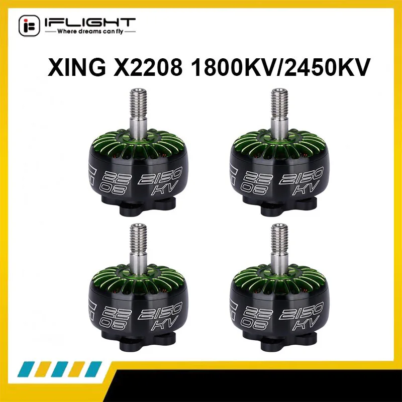 4 шт. iFlight Motor XING X2208 2208 КВ/кВ 2-6S fpv CNC rc бесщеточный двигатель для DIY RC Racing Drone