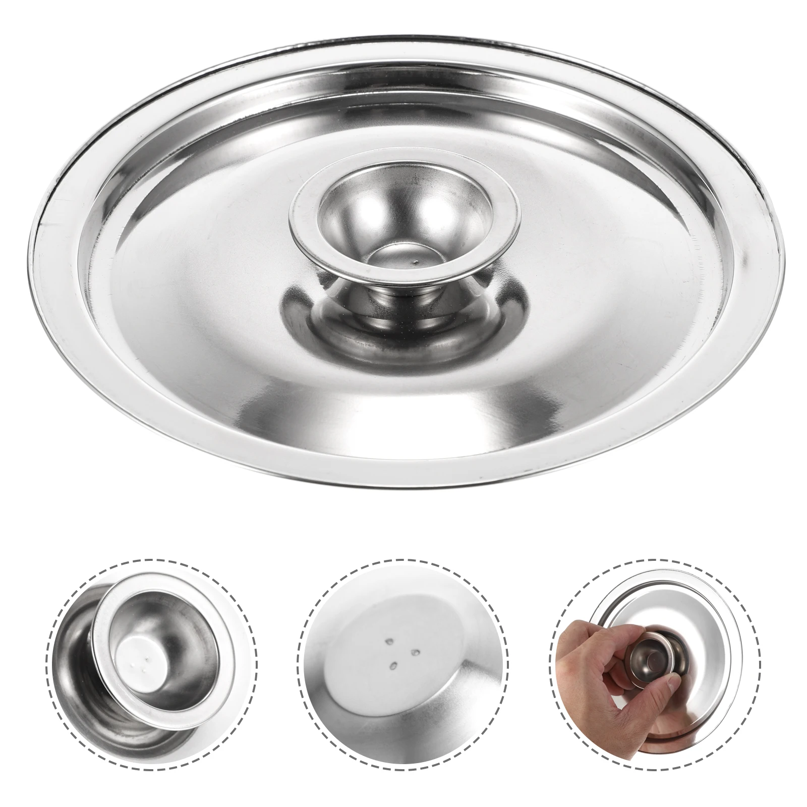 1Pc Stainless Steel Sealing Cover Food Basin Lid Seasoning Pot Household Cooking Part 14cm/10cm/16cm | Дом и сад
