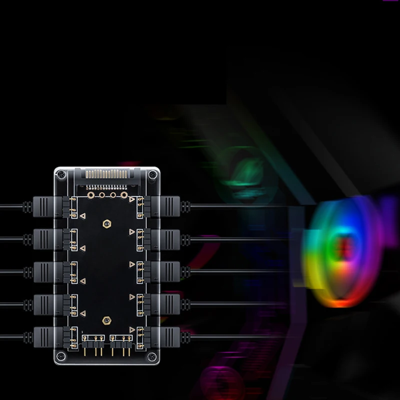 5 в 3-контактный rgb-концентратор интерфейс сплиттер для порта питания Molex SATA AURA SYNC