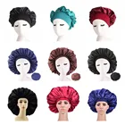 Шелковая салонная шапочка 6 цветов, женская шапочка для сна и душа, банное полотенце, быстросохнущее эластичное Уход за волосами, головной убор, головной убор