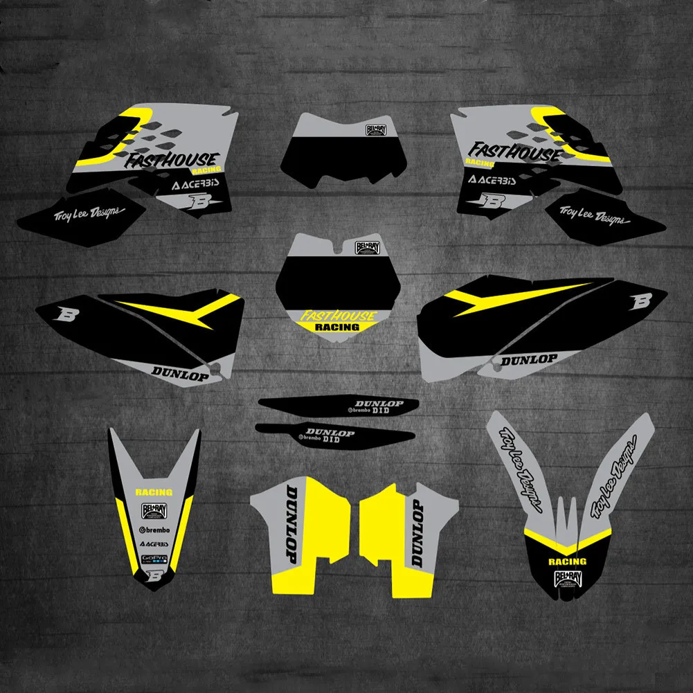 Пользовательские цифры графические Фоновые наклейки для KTM EXC EXC-F XCF XC-F 2008 2009 2010 SX-F