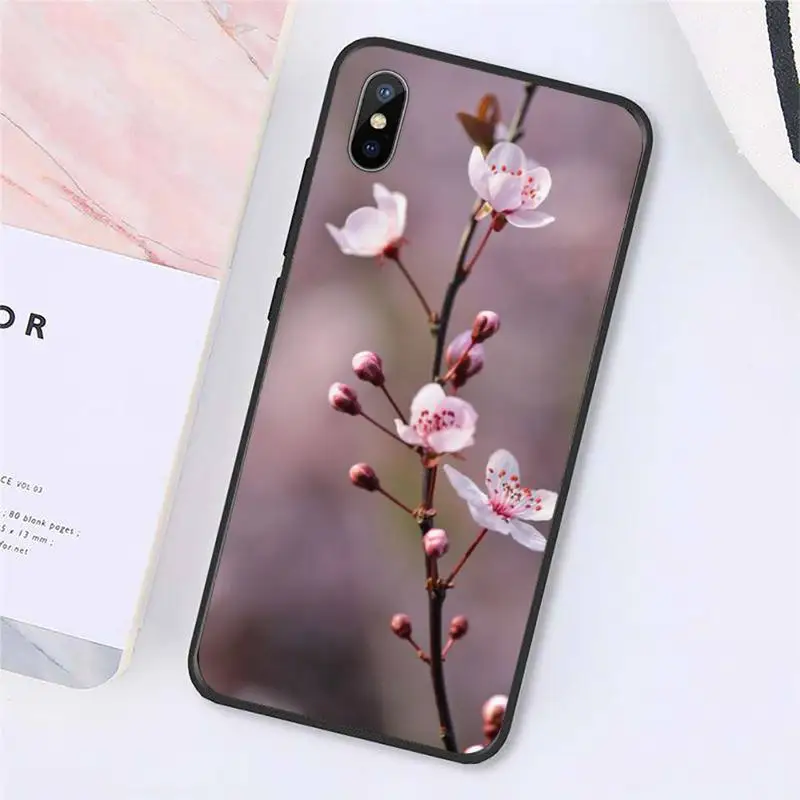 

Flor ciruela flor Phone Case for iPhone 11 12 pro MINI XS MAX 8 7 6 6S Plus X 5S SE 2020 XR