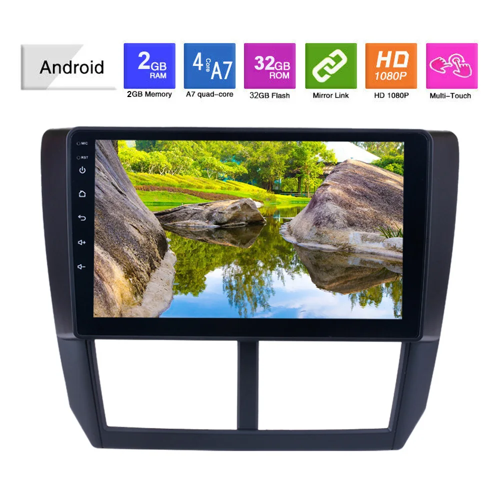 Автомобильный мультимедийный плеер 2DIN Android 9 1 2 + 32 ГБ для Subaru Forester 2008 2009 2010 2011 2012