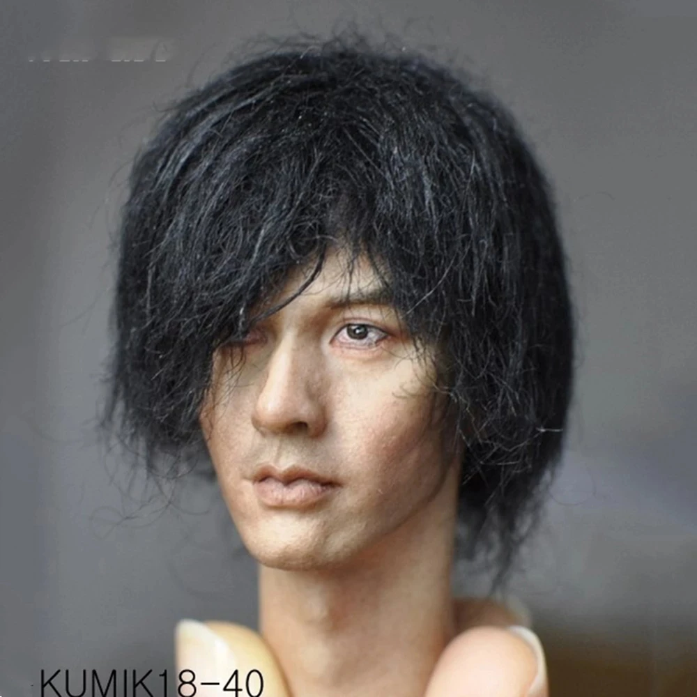 

KUMIK KM18-40 1/6 весы мужской человек голова Скульптура подходит для детей возрастом от 12 "фигурку Модель Куклы Аксессуары для корпуса в наличии