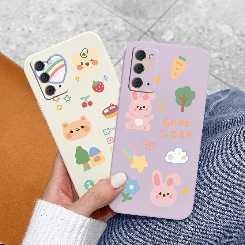 Cartoon Rabbit Phone Case For Samsung Galaxy S22 S21 S20 FE S10 Note 20 10 Ultra Plus A72 A52 A32 A71 A51 A31 A21S 4G 5G Cover
